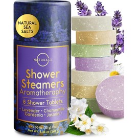 Shower Steamers Aromatherapy - Birthday Gifts for Women and Men - Shower Bombs Aromatherapy, Spa Day Essentials, Relaxation Spa Gifts - Self Care Stocking Stuffers (Lavender 8 Count)