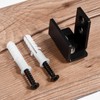 Barn Door Floor Guide Hardware with Screws, Black Steel Hardware