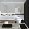 XLHOMO Bathroom Sets with Shower Curtain and Rugs, 27PCS Black
