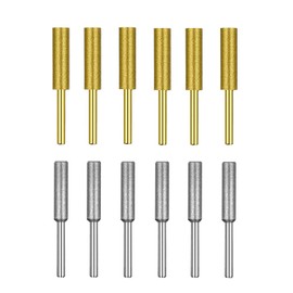 TopHomer 12PCS Diamond Chainsaw Bits Chainsaw Grinder Sharpening for Chainsaw Stone Carving Jadeite Glass Ceramic Metal Polishing Silver