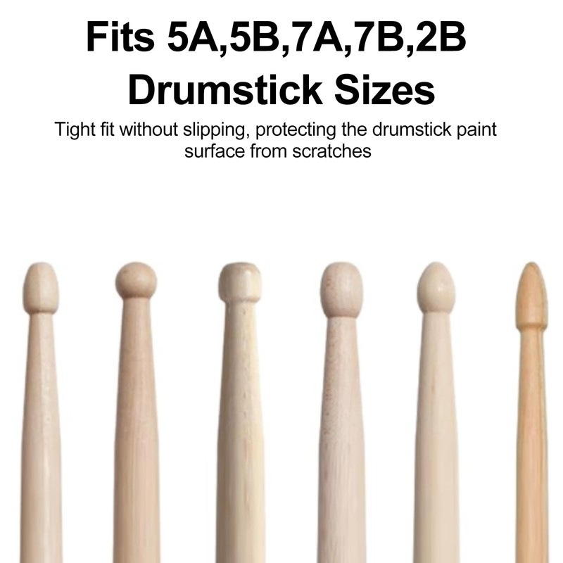 6 Pack Drumstick Dampeners for Silent Practice Drums Silicone Drumstick