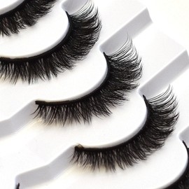 Vivis False Eyelashes, Natural Wispy 3D Full Cat Eye Style, Thick Fluffy Lashes, 7 Pairs