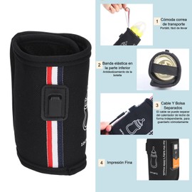 Calentador de Biberones USB para Viaje de bebé, Calentador de Leche para Bebés, Bolsa de Biberón con Aislamiento Portátil, Temperatura Constante, Calentamiento Rápido, Calentador