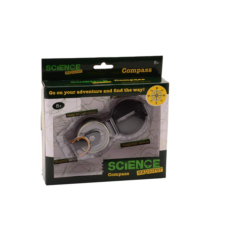 JohnToy 29613 Black Compass in Box
