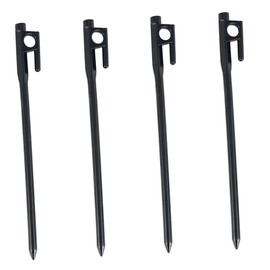 Outanaya 4pcs Iron Tent Pegs Ground Stakes for Camping Beach Snow and Outdoor Activities Easy to Use and Pull Out Strong Cast Iron Design
