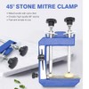 SDRTOP 2pcs 45 Degree Stone Mitre Clamp for Granite Marble