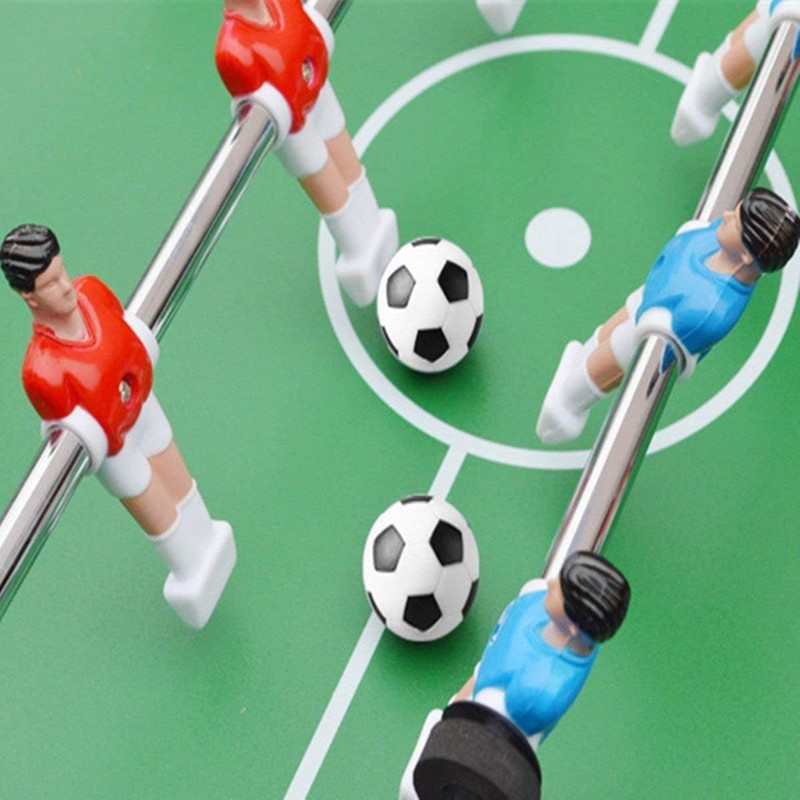 Miss-shop Small Mini Table Football Balls, Pack of 6 Black