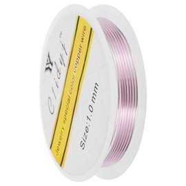 MECCANIXITY 18 Gauge Copper Wire for Jewelry Making, 1 Roll Craft Tarnish Resistant Beading Wire for Jewelry Making Supplies DIY (Rose Gold)