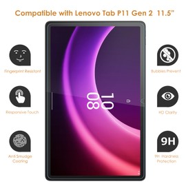 Hianjoo 2 PCS Screen Protectors Compatible with Lenovo Tab P11 Gen 2 11.5", [Scratch Resistant ] Tempered Glass Film For Lenovo Tab P11 Gen 2 11.5"