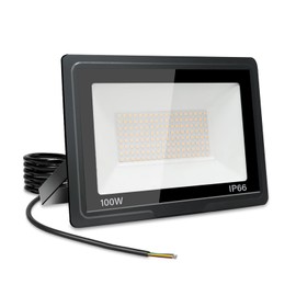 Jefedana LED Outdoor Spotlight 100 W Warm White 3500 K 10000 LM Super Bright Outdoor Spotlight LED Floodlight IP66 Waterproof LED Outdoor Lamp Floodlight LED Spotlight for Backyard, Garage, Hallway,