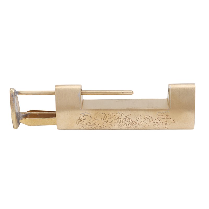 Antique Style Lock Spacing 5.9cm Auspicious Fish Lock Chinese Locks