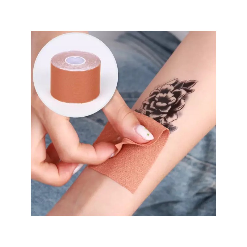 흉터커버테이프 문신지우기 타투가리개 5cm 진한색 Scar Cover Tape Tattoo Removal