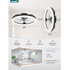 LEDIARY 20 Inch Low Profile Ceiling Fans with Lights and