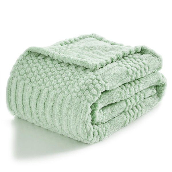 lifein Green Throw Blanket for Couch - Soft Boho Bed