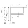 MS Beschläge Wall Bracket 250 mm x 195 mm Wardrobe
