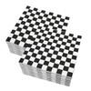 100 Pcs Plaid Napkins Checkered Disposable Paper Napkins Black and
