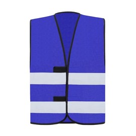 KORNTEX Dortmund High Visibility Safety Vest with Velcro Fastening - EN 17353 Certified, 360° Reflective Strips, 5XL, Blue, Highly Reflective for Best Visibility, Unisex