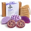Jabones Corporales Artesanales con Lufa · Lavanda · 5 Barras