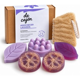 Jabones Corporales Artesanales con Lufa · Lavanda · 5 Barras