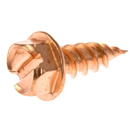 Eagle 1#8 1/2 inch (500 Count) Gutter Downspout Or Sheet Metal Screws (Multiple Quantities/Colors) - Easy Start Sharp Tip - Zip Screws/Fasteners (500, Copper Plated)