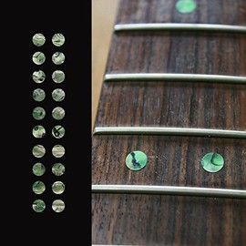 1/4インチ ドット セット(アバロンGREEN) ギターに貼る インレイステッカー 090-14-GR