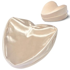 Knee Pillow Cover 9.8" x9.8" x5.9", Leg Pillowcase Replacement, Contour Case for Heart Shaped Knee Pillow (Champagne)
