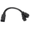 C14 to C13 NEMA 5-15R Y Splitter Power Cord IEC