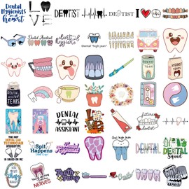 50PCS Stickers for Dentist,Doctor Stickers,Teens Boys and Girls Sticker Pack Vinyl Skateboard Guitar Door Laptop Luggage Car Bike Water Bottle Birthday Party Supplies Stickers