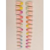 Almond Shape Spring Pastel Rainbow French Tip Press-On Nails, 24