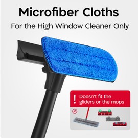 2 Pack Replacement Microfiber Cleaning Cloth– Used with 2-in-1 Telescoping Window Washing Squeegee- Super-soft, Non Abrasive– Highly Absorbent Cloths– Best for Glass Windows, Cabinets and More