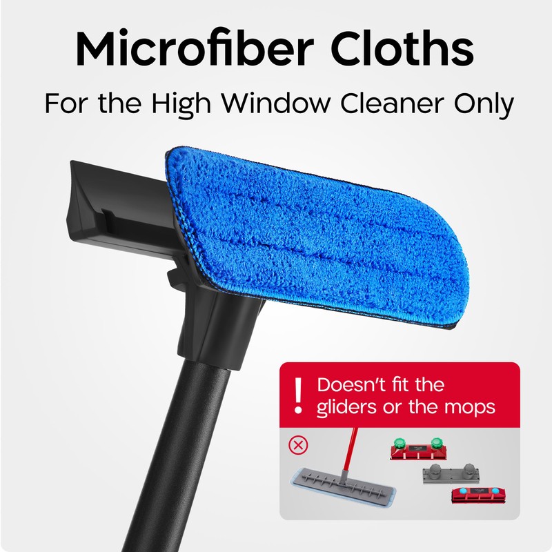 2 Pack Replacement Microfiber Cleaning Cloth– Used with 2-in-1 Telescoping