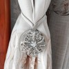 Sumnacon® 4 Packs Crystal Curtain Magnetic Tieback Flower Curtain Clips