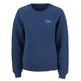 boxercraft Women's UCLA Bruins Quilted Crew, Indigo, M