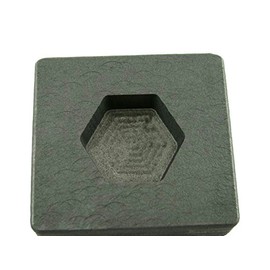 2 oz Hexagon Gold Bar High Density Graphite Mold 1 oz Silver