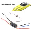 30A RC Boat Waterproof Brushless ESC Electric Speed Controller Accessory