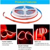 Tesfish LED Strip Light 24 V, LED Strip COB Red