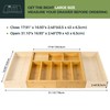 VaeFae Extra Large Kitchen Utensil Holder, Bamboo Silverware Drawer Organizer,