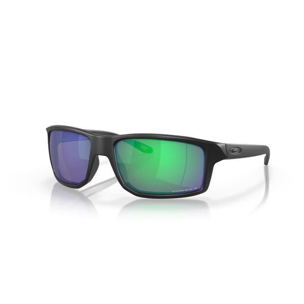 Oakley mens Oo9449 Gibston Sunglasses, Matte Black/Prizm Jade, 60 mm