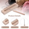 Beufee Wooden Knitting Loom with Elbow Crochet Hook Rectangular Hand