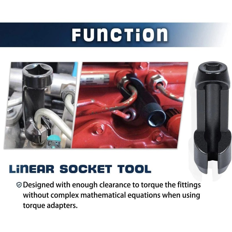 LL-Auto Fuel Injector Line Removal Tool 17MM Socket for 6.7L