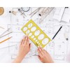 Traceease Geometric Drafting 45° Ellipse Template Drawing Stencil, Designing Template