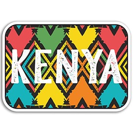 2 x 10 cm Kenia Afrika Vinyl-Aufkleber – Tribal Reiseaufkleber Gepäck #18849 (10 cm breit)