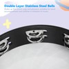 Handheld Tambourine 10 Inch Double Layer Bell Piece Solid Wood
