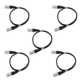 RJ45 CAT5E Cable Ethercon en ambos extremos con conectores blindados Ethernet (negro, 3 pies_5 piezas)