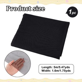 NBEADS 5.5 Yard Polyester Mesh Fabric, 63 Inch Wide Tulle Fabric Black Breathable Mesh Material for Clothing Lining, Sportswear, DIY Crafts and Costume Design