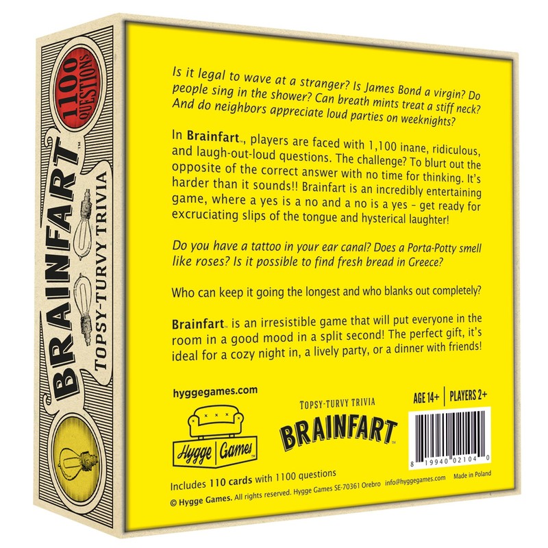 Brainfart 21040" Topsy-Turvy Trivia Card Game for 12 years to