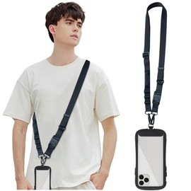 Turkalla Phone Crossbody Lanyard,Adjustable Crossbody Phone Strap with Magnetic Buckle, Universal Cell Phone Lanyard Neck Nylon Phone Strap with Tab Patch for Most Phones