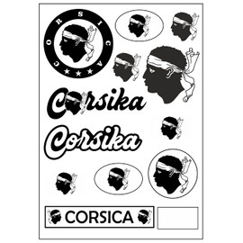 Daged Corsica Sticker Card Sticker Sheet – Car Motorcycle Biker Flag AK