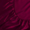 ROOEE Satin Silk Fitted Sheet with Pillowcase Set Breathable Soft