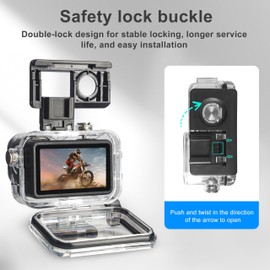 FitStill 164FT/50M Waterproof Case & 3 Filters & Floating Hand Grip Set, Compatible with DJI Osmo Action 5 Pro/Action 4/Action 3, Snorkeling, Surfing, Wakeboarding, Protective Case, Accessory Set
